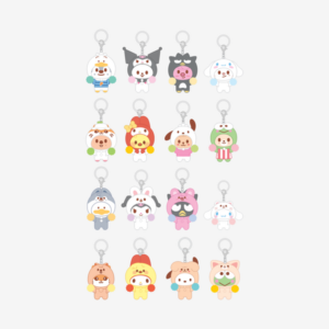 SECRET FLOCKED FIGURE KEYRING (CHEER UP Ver.) - SKZOO X SANRIO CHARACTERS (RANDOM 1/16)
