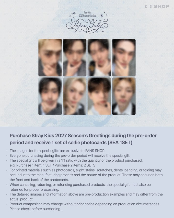 2027 Season's Greetings "Paper Tale" (PREVENTA FANS SHOP) - Image 2